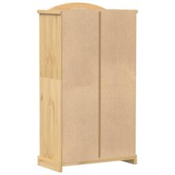 Berkfield Home Wardrobe Corona 102x52x186 cm Solid Wood Pine in Brown - Size: 102 x 52 x 186 cm - thumbnail 6