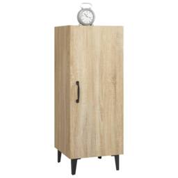 Berkfield Home Sideboard Sonoma Oak 34.5x34x90 cm Engineered Wood in Light Oak - thumbnail 5