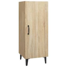 Berkfield Home Sideboard Sonoma Oak 34.5x34x90 cm Engineered Wood in Light Oak - thumbnail 1