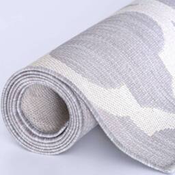 THE RUGS Outdoor Indoor Grey Ivory Geometric Trellis Rug Weather Resistant - Size: 240 cm x 340 cm - thumbnail 6