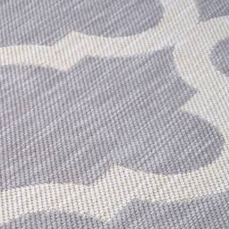 THE RUGS Outdoor Indoor Grey Ivory Geometric Trellis Rug Weather Resistant - Size: 240 cm x 340 cm - thumbnail 3