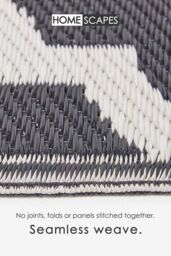 Homescapes Luxury Outdoor Rug Waterproof Reversible, Black Nola Geometric - Size: 120 cm x 180 cm - thumbnail 4
