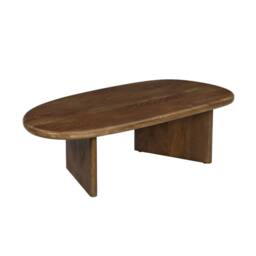 sweeek Oval coffee table mango wood in Dark Brown - thumbnail 2