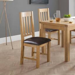 Cheshire Everleigh Premium Dining Chairs - Set of 2 in Light Oak - thumbnail 4