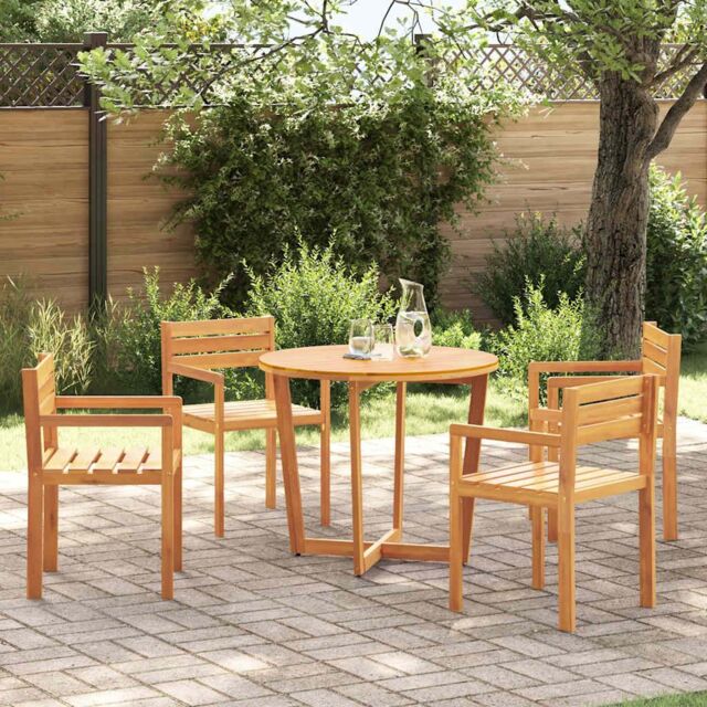 Berkfield Home Garden Chairs 4 pcs 50x53x80 cm Solid Wood Acacia in Brown - Size: 50 x 53 x 80 cm - image 1