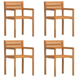 Berkfield Home Garden Chairs 4 pcs 50x53x80 cm Solid Wood Acacia in Brown - Size: 50 x 53 x 80 cm - thumbnail 2