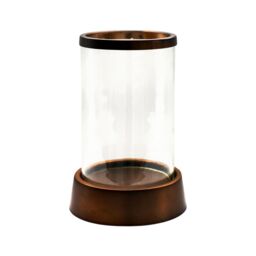 Ivyline Hampton Hurricane Lantern in Copper H40cm W24cm - thumbnail 1
