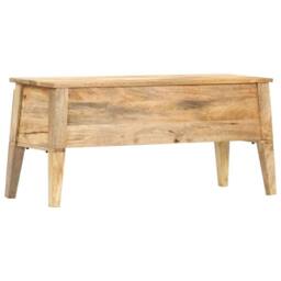 Berkfield Home Storage Box 99x35x48 cm Solid Mango Wood in Brown - Size: 99 x 35 x 48 cm - thumbnail 8