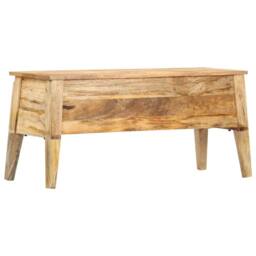 Berkfield Home Storage Box 99x35x48 cm Solid Mango Wood in Brown - Size: 99 x 35 x 48 cm - thumbnail 2