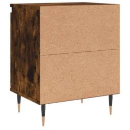 Berkfield Home Bedside Cabinets 2 pcs Smoked Oak 40x30x50 cm Engineered Wood in Brown - Size: 40 x 30 x 50 cm - thumbnail 8