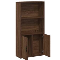 Berkfield Home Durable Bookcase Brown Oak 60x24x120 cm Engineered Wood - Size: 60 x 24 x 120 cm - thumbnail 7