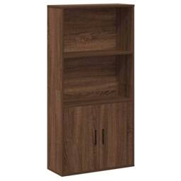 Berkfield Home Durable Bookcase Brown Oak 60x24x120 cm Engineered Wood - Size: 60 x 24 x 120 cm - thumbnail 3
