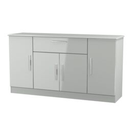 Ready Assembled 2 U Windsor 4 Door 1 Drawer Wide Unit (Ready Assembled) in Dark Grey - thumbnail 4