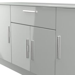 Ready Assembled 2 U Windsor 4 Door 1 Drawer Wide Unit (Ready Assembled) in Dark Grey - thumbnail 5