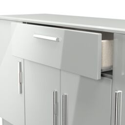 Ready Assembled 2 U Windsor 4 Door 1 Drawer Wide Unit (Ready Assembled) in Dark Grey - thumbnail 6