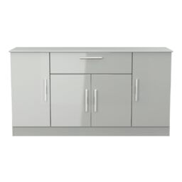 Ready Assembled 2 U Windsor 4 Door 1 Drawer Wide Unit (Ready Assembled) in Dark Grey - thumbnail 2