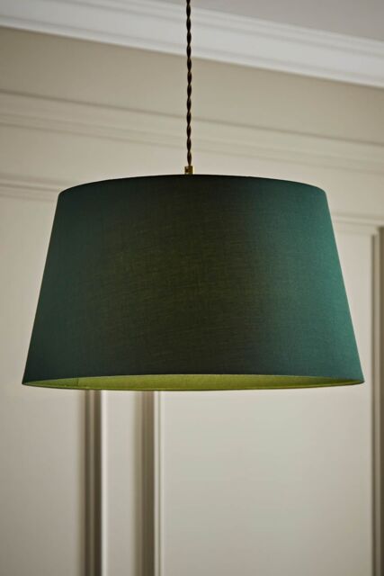 ValueLights Aspen Forest Green Tapered Easy Fit Pendant Lamp Shade in Bottle Green - Size: Medium - image 1
