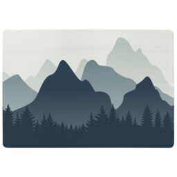 Benjamin Tate Design Mountain Landscape Illustration Designer Rug in Natural - Size: Large - thumbnail 1