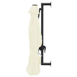 Berkfield Home Wall-Mounted Parasol with Metal Pole 300 cm Sand in Beige - thumbnail 5