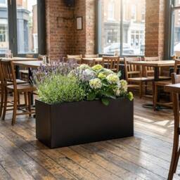 Nicoman Galvanised Steel Black Metal Planter Box 80x30x40cm - Size: 80 x 30 x 40 cm - thumbnail 8