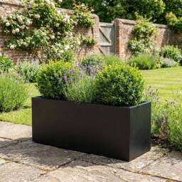 Nicoman Galvanised Steel Black Metal Planter Box 80x30x40cm - Size: 80 x 30 x 40 cm - thumbnail 7