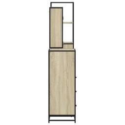 Berkfield Home 4¬†Piece Bathroom Furniture Set¬†Sonoma Oak Engineered Wood in Light Tan - thumbnail 7