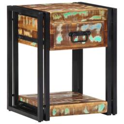 Berkfield Home Modern Bedside Cabinets 2 pcs 40x35x50 cm Solid Wood Reclaimed in Brown - Size: 40 x 35 x 50 cm - thumbnail 1