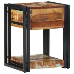 Berkfield Home Modern Bedside Cabinets 2 pcs 40x35x50 cm Solid Wood Reclaimed in Brown - Size: 40 x 35 x 50 cm - thumbnail 6