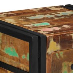 Berkfield Home Modern Bedside Cabinets 2 pcs 40x35x50 cm Solid Wood Reclaimed in Brown - Size: 40 x 35 x 50 cm - thumbnail 9