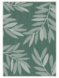 THE RUGS Reversible Outdoor Rugs in Trailing Leaves Design Duo Weave Collection in Green - Size: 160 cm x 230 cm - thumbnail 3