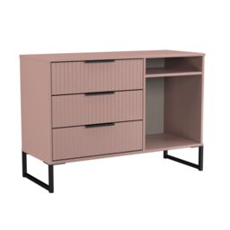 Ready Assembled 2 U Menai 3 Drawer TV Unit (Ready Assembled) in Dusty Pink - thumbnail 7