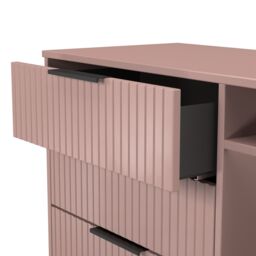 Ready Assembled 2 U Menai 3 Drawer TV Unit (Ready Assembled) in Dusty Pink - thumbnail 6