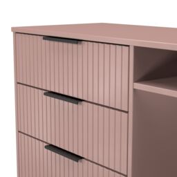 Ready Assembled 2 U Menai 3 Drawer TV Unit (Ready Assembled) in Dusty Pink - thumbnail 5