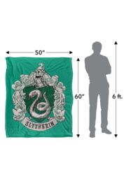 Warner Brothers Harry Potter Slytherin Rough Crest Blanket 152 x 127 cm in White - thumbnail 5