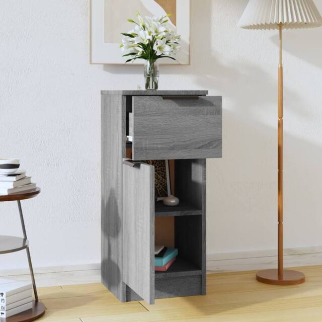 Berkfield Home Sideboard Grey Sonoma 30x30x70 cm Engineered Wood - Size: 30 x 30 x 70 cm - image 1