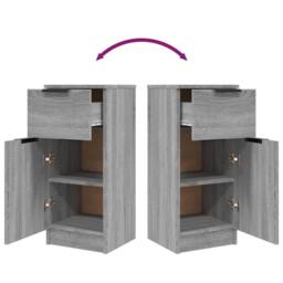 Berkfield Home Sideboard Grey Sonoma 30x30x70 cm Engineered Wood - Size: 30 x 30 x 70 cm - thumbnail 9
