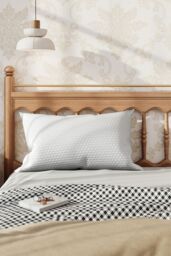 H&O Direct Queen Size Bamboo Fiber Fabric Shredded Memory Foam Adjustable Queen Bed Pillows in White - thumbnail 1