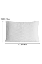 H&O Direct Queen Size Bamboo Fiber Fabric Shredded Memory Foam Adjustable Queen Bed Pillows in White - thumbnail 6