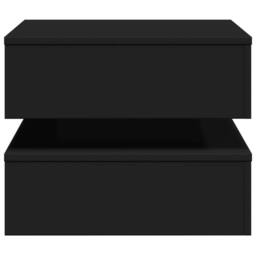 Berkfield Home Modern Coffee Table with LED Lights Black 50x50x40 cm - Size: 50 x 50 x 40 cm - thumbnail 8