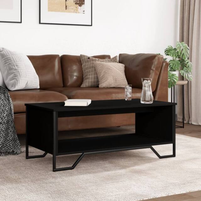 Berkfield Home Durable Coffee Table Black 100x51x40 cm Engineered Wood - Size: 100 x 51 x 40 cm - image 1