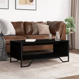 Berkfield Home Durable Coffee Table Black 100x51x40 cm Engineered Wood - Size: 100 x 51 x 40 cm