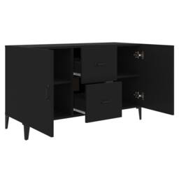 Berkfield Home Sideboard Black 100x36x60 cm Engineered Wood - Size: 100 x 36 x 60 cm - thumbnail 7