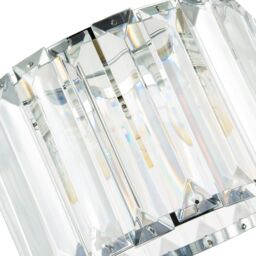 Happy Homewares Contemporary Easy Fit Pendant Shade with Clear Acrylic Rectangular Rods in Silver - Size: 10 inches - thumbnail 4