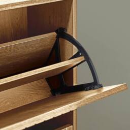 Cheshire Premium Suri 2 Door Shoe Storage Cabinet in Natural Oak Effect in Light Oak - thumbnail 5