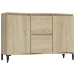 Berkfield Home Sideboard Sonoma Oak 104x35x70 cm Engineered Wood in Brown - Size: 104 x 35 x 70 cm - thumbnail 2