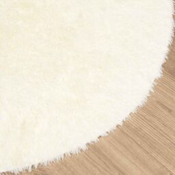 Berkfield Home Shaggy Rug High Pile NAVARRA Cream 240x240 cm Polyester - Size: Medium - thumbnail 4