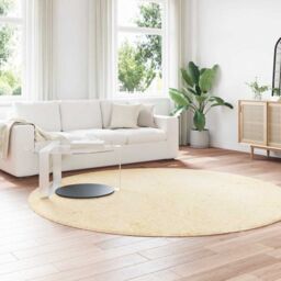 Berkfield Home Shaggy Rug High Pile NAVARRA Cream 240x240 cm Polyester - Size: Medium - thumbnail 3
