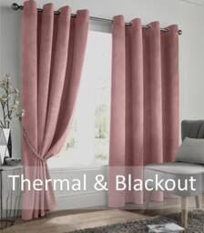 Luxury Living Velvet Thermal Blackout Eyelet Curtains Ready Made Pair in Pink - Size: 117 cm width x 137 cm drop - thumbnail 2
