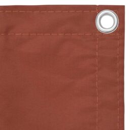 Berkfield Home Balcony Screen Terracotta 120x600 cm Oxford Fabric in Brown - thumbnail 3