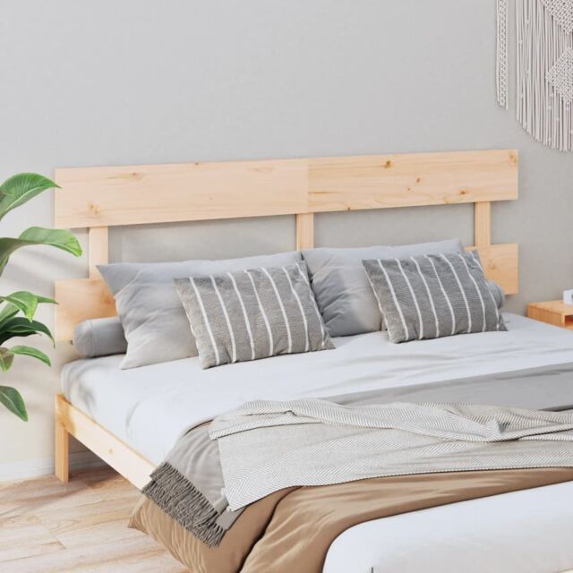 Berkfield Home Bed Headboard 204x3x81 cm Solid Wood Pine in Brown - Size: 204 x 3 x 81 cm - image 1